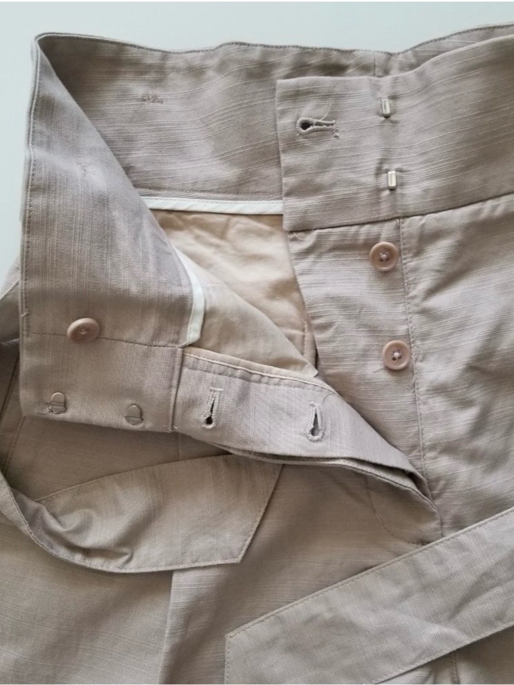 Wilfred Marne Paperbag Shorts Beige Taupe Linen Blend Size 4 - Picture 3 of 6